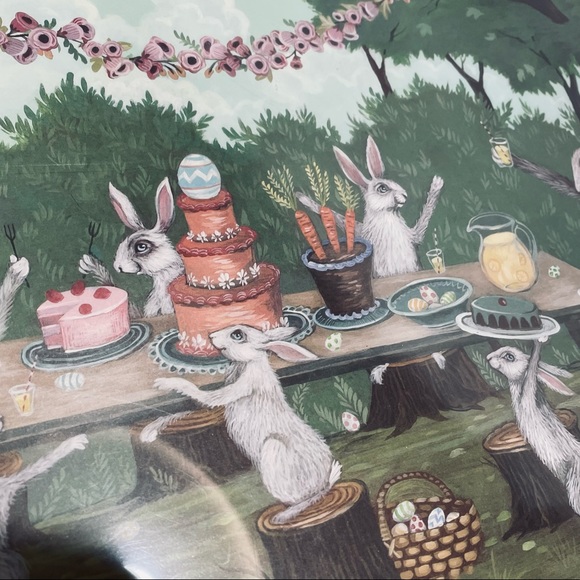 Hester & Cook Spring social placemats bunny rabbits birthday tea party - Picture 6 of 7